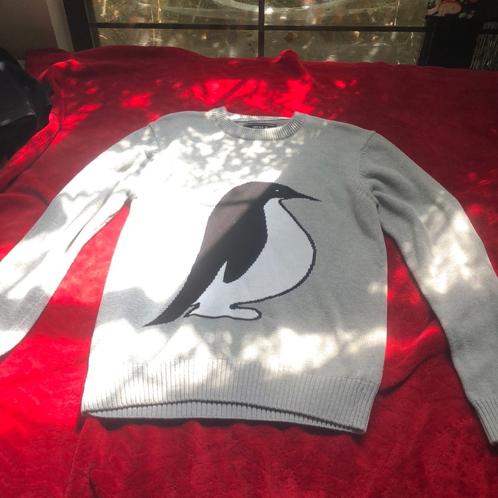 Super warm grey penguin sweater
